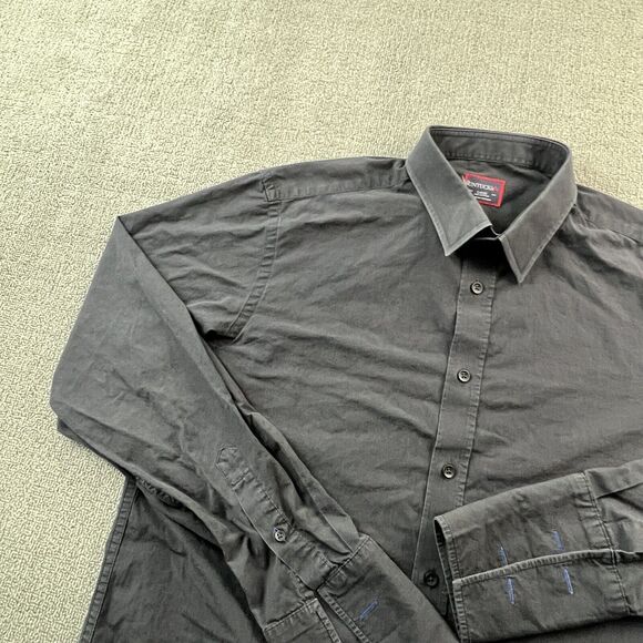 UNTUCKit Shirt Adult Large Black Button Up Long Sleeve Dress Formal Casual Men's - Picture 3 of 14